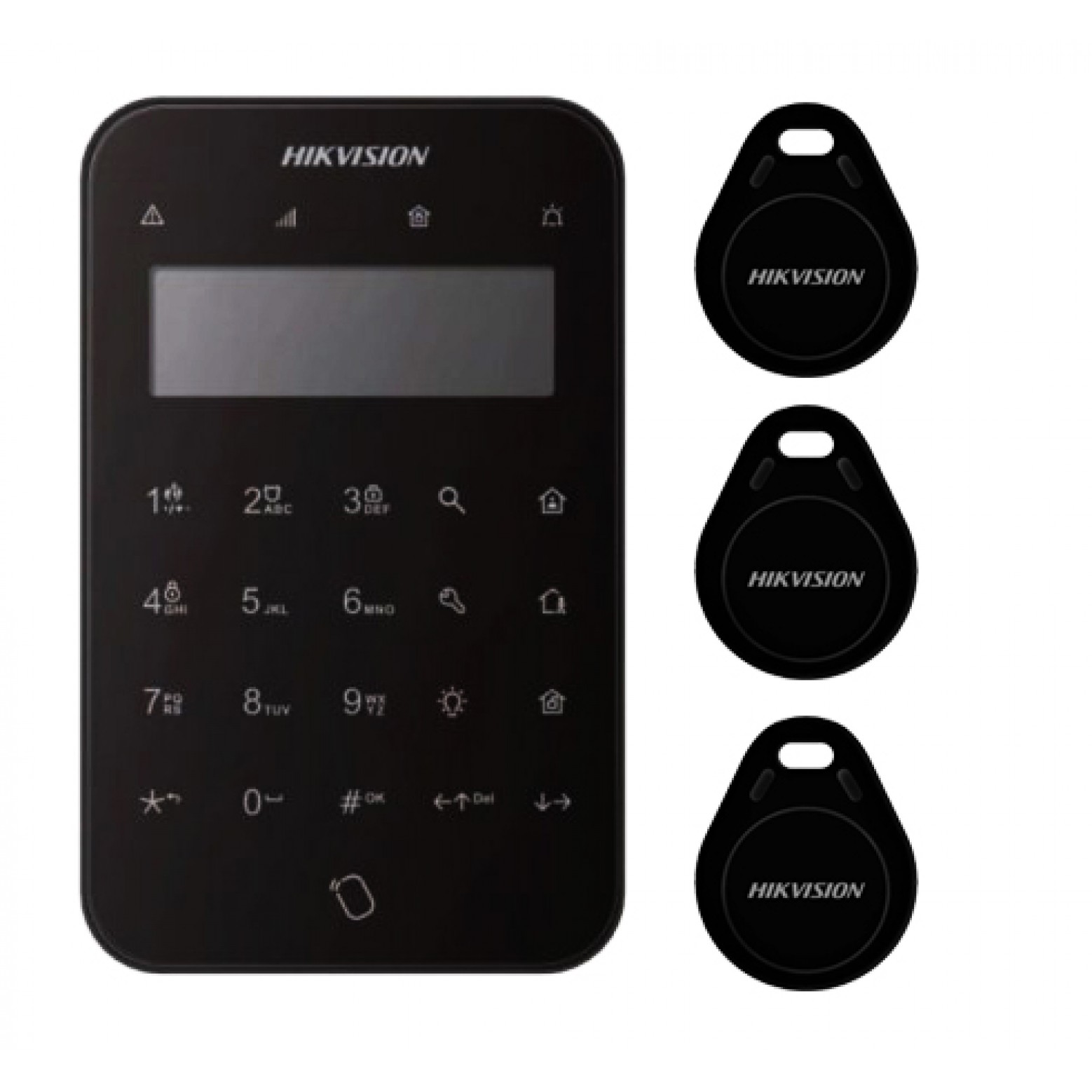 Hikvision DS-PK1-LT-WE Draadloze LCD Toetsenpaneel Met Tagfunctie Zwart